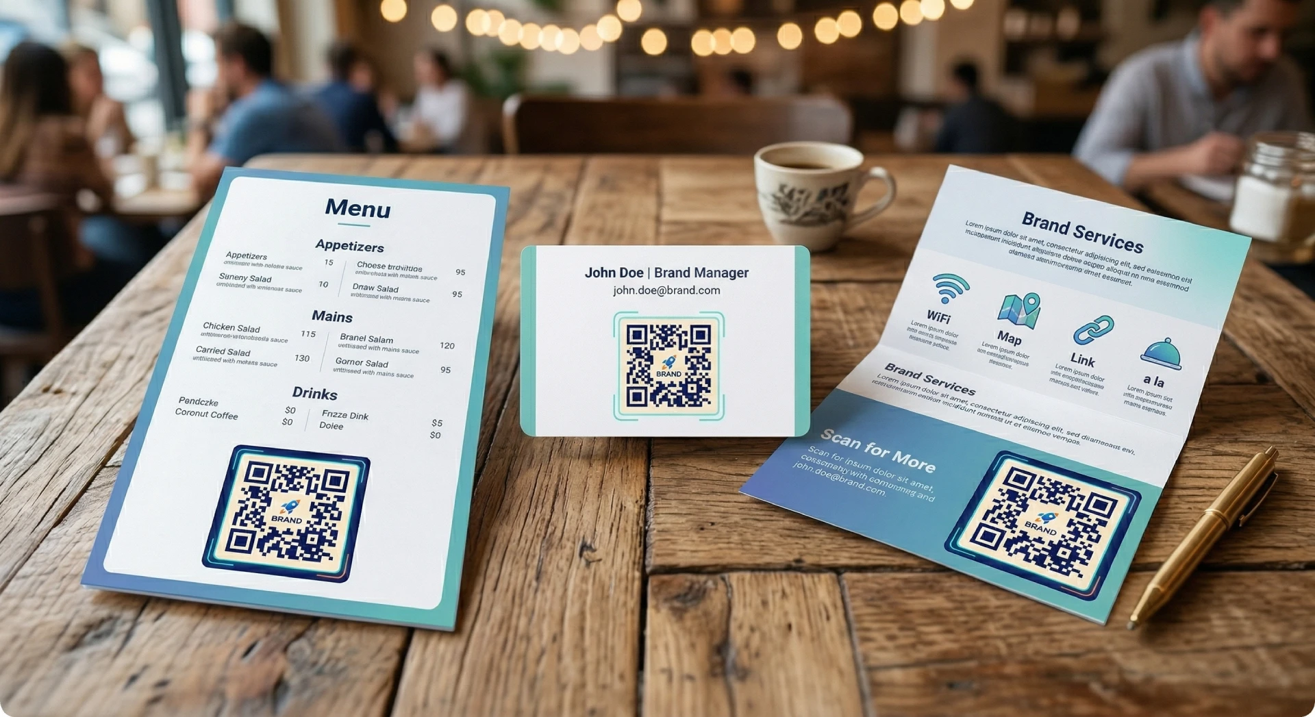 Practical business applications of custom QR codes in restaurant menus and smart marketing materials